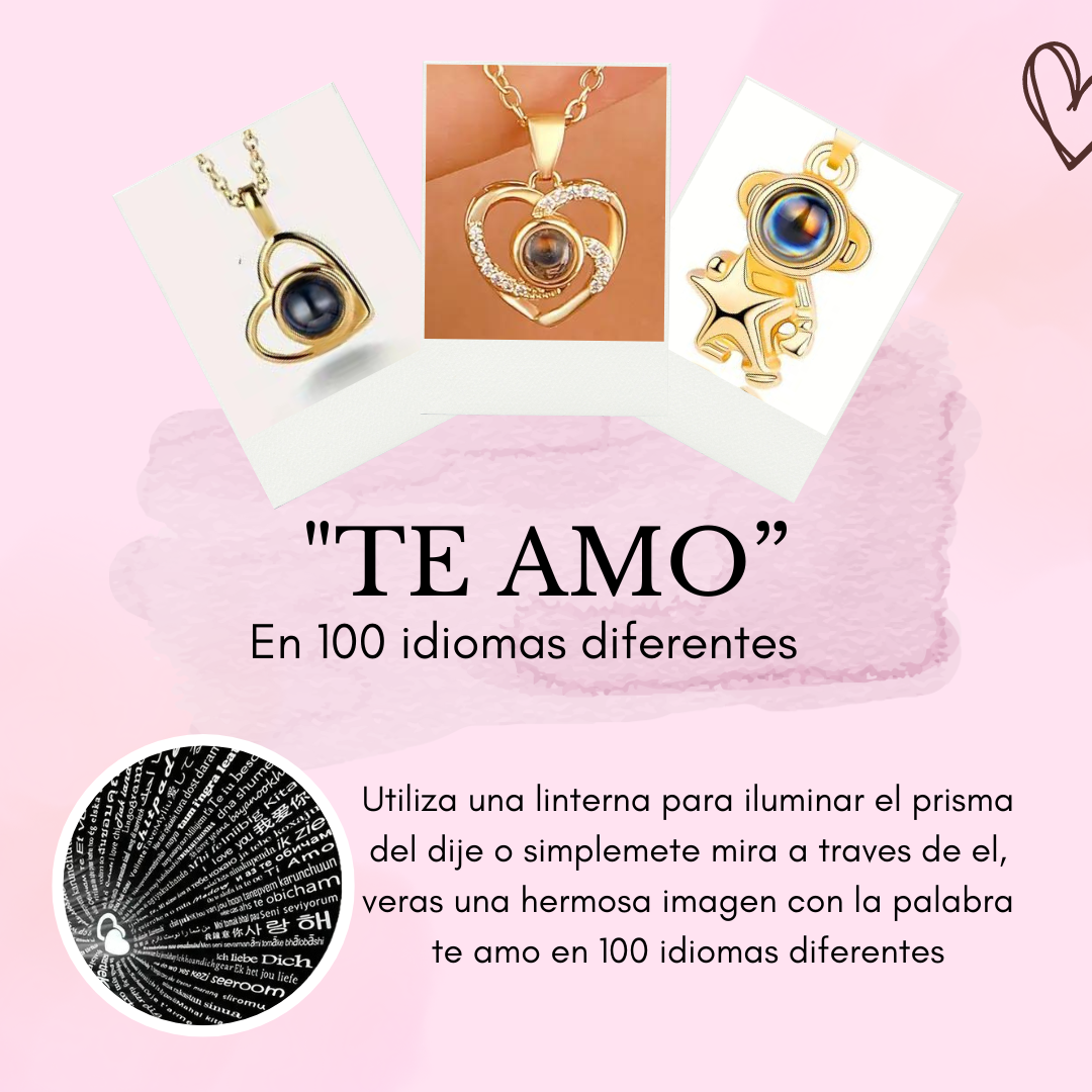 COLLAR TE AMO 100 IDIOMAS